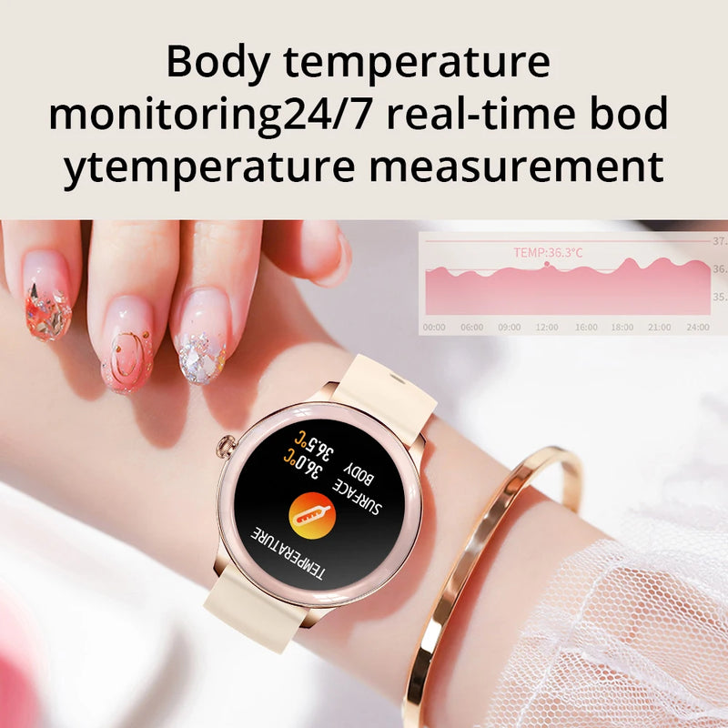 COLMI V33 Lady Smartwatch 1.09 inch Full Screen Thermometer Heart Rate Sleep Monitor Women Smart Watch - Lipon Store